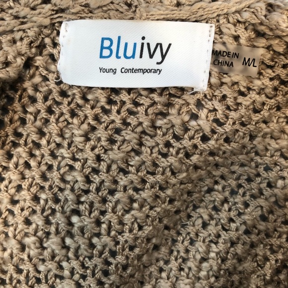 Bluivy Tan Kimono Style Sweater - Picture 4 of 4